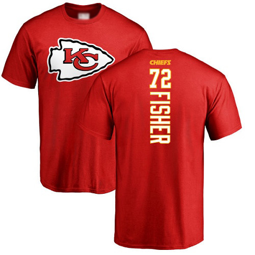 Men Kansas City Chiefs #72 Fisher Eric Red Backer T-Shirt->nfl t-shirts->Sports Accessory